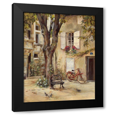 Provence Village I Black Modern Wood Framed Art Print with Double Matting by Hageman, Marilyn