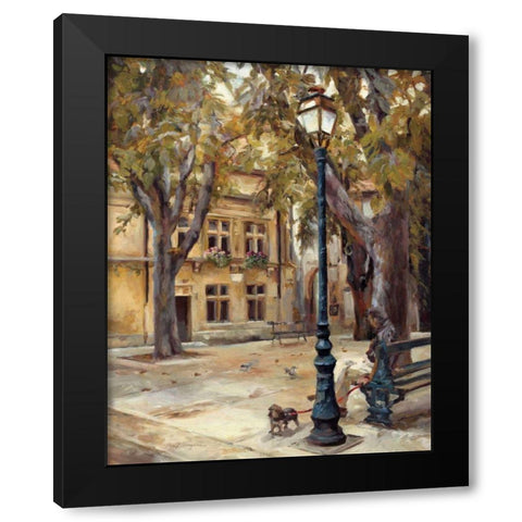 Provence Village II Black Modern Wood Framed Art Print with Double Matting by Hageman, Marilyn