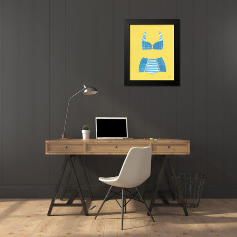Bathing Beauties II Pastel Black Modern Wood Framed Art Print by Averinos, Melissa