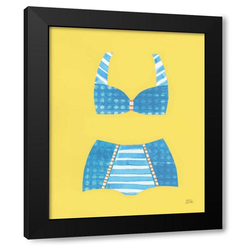 Bathing Beauties II Pastel Black Modern Wood Framed Art Print with Double Matting by Averinos, Melissa