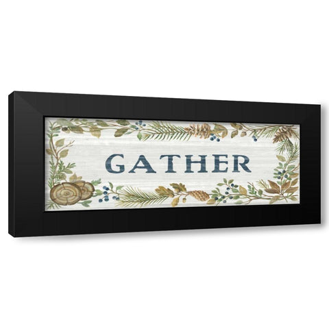 Lakeside Retreat III Gather Black Modern Wood Framed Art Print with Double Matting by Vassileva, Silvia