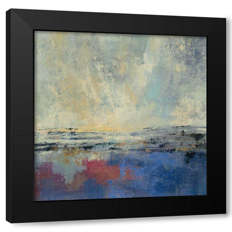 Coastal View I v2 Black Modern Wood Framed Art Print with Double Matting by Vassileva, Silvia