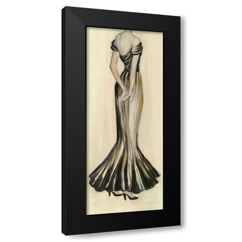 Evening Gown I Crop Black Modern Wood Framed Art Print by Vassileva, Silvia