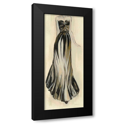 Evening Gown II Crop Black Modern Wood Framed Art Print by Vassileva, Silvia