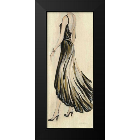 Evening Gown IV Crop Black Modern Wood Framed Art Print by Vassileva, Silvia