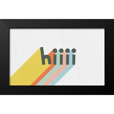 Rainbow Words VI Black Modern Wood Framed Art Print by Hershey, Moira