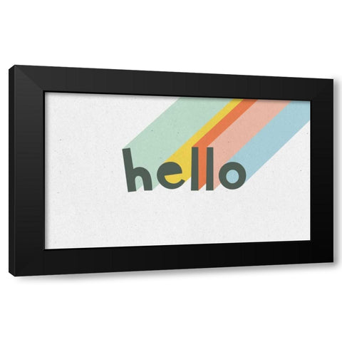 Rainbow Words VII Black Modern Wood Framed Art Print with Double Matting by Hershey, Moira