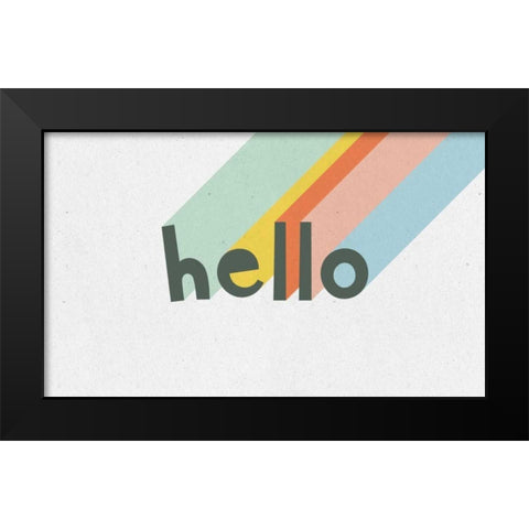 Rainbow Words VII Black Modern Wood Framed Art Print by Hershey, Moira