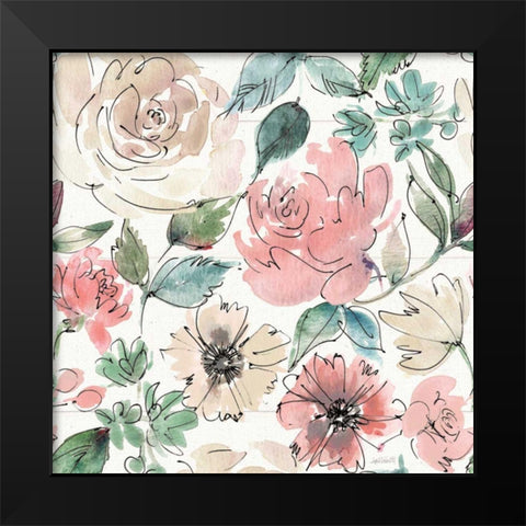 Country Love Pattern IA Black Modern Wood Framed Art Print by Tavoletti, Anne