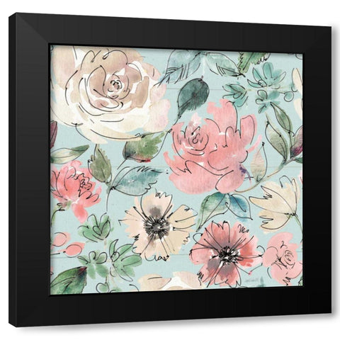 Country Love Pattern IB Black Modern Wood Framed Art Print with Double Matting by Tavoletti, Anne