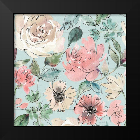 Country Love Pattern IB Black Modern Wood Framed Art Print by Tavoletti, Anne