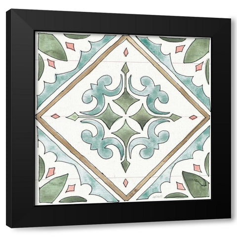 Country Love Pattern IVA Black Modern Wood Framed Art Print by Tavoletti, Anne
