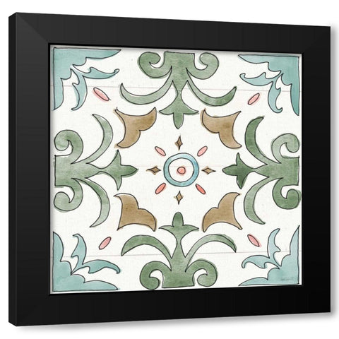 Country Love Pattern VII Black Modern Wood Framed Art Print with Double Matting by Tavoletti, Anne