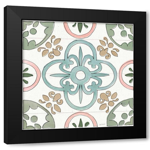Country Love Pattern VIII Black Modern Wood Framed Art Print with Double Matting by Tavoletti, Anne