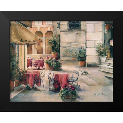 Plaza Cafe Black Modern Wood Framed Art Print by Hageman, Marilyn