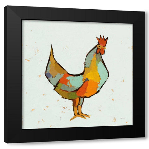 The Strutter on White Black Modern Wood Framed Art Print by Adams, Phyllis