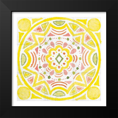 Citrus tile II v2 White Border Black Modern Wood Framed Art Print by DeNeige, Elyse