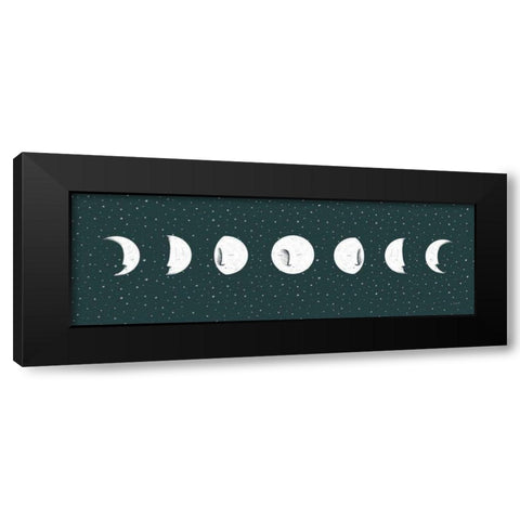 Sweet Dreams Moon Cycle Black Modern Wood Framed Art Print by Thorns, Becky
