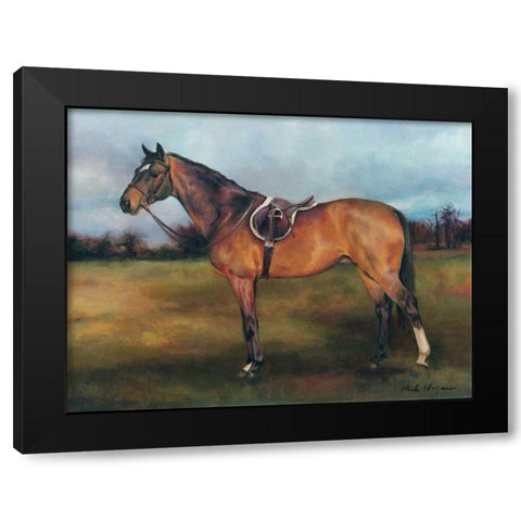 French Trotter Black Modern Wood Framed Art Print with Double Matting by Hageman, Marilyn