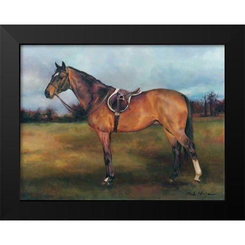 French Trotter Black Modern Wood Framed Art Print by Hageman, Marilyn