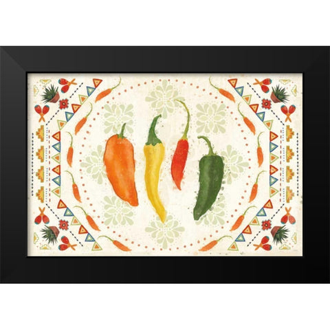Tex Mex Fiesta I Black Modern Wood Framed Art Print by Charron, Veronique