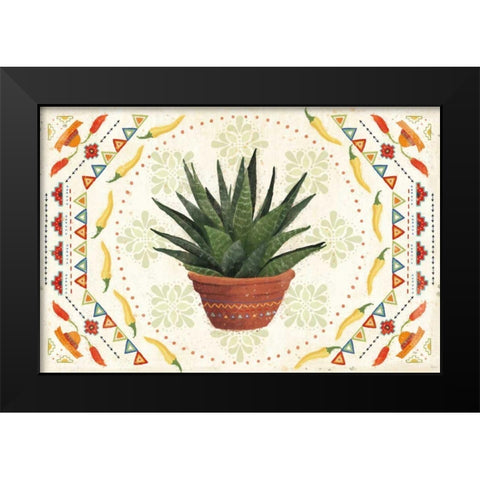 Tex Mex Fiesta II Black Modern Wood Framed Art Print by Charron, Veronique