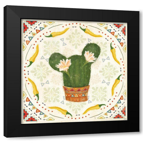 Tex Mex Fiesta IV Black Modern Wood Framed Art Print with Double Matting by Charron, Veronique
