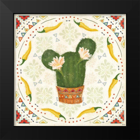 Tex Mex Fiesta IV Black Modern Wood Framed Art Print by Charron, Veronique