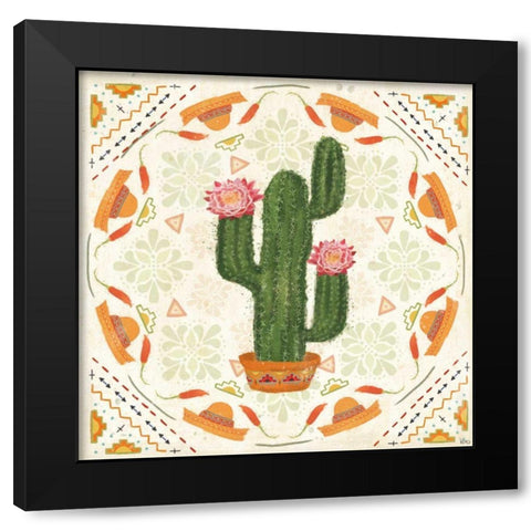 Tex Mex Fiesta V Black Modern Wood Framed Art Print with Double Matting by Charron, Veronique