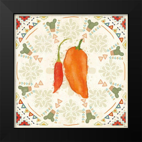 Tex Mex Fiesta VI Black Modern Wood Framed Art Print by Charron, Veronique