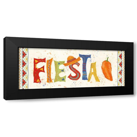 Tex Mex Fiesta VII Black Modern Wood Framed Art Print with Double Matting by Charron, Veronique