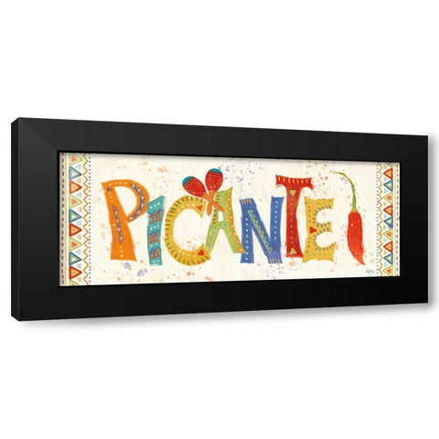 Tex Mex Fiesta VIII Black Modern Wood Framed Art Print with Double Matting by Charron, Veronique