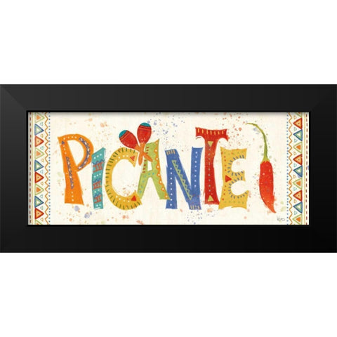Tex Mex Fiesta VIII Black Modern Wood Framed Art Print by Charron, Veronique