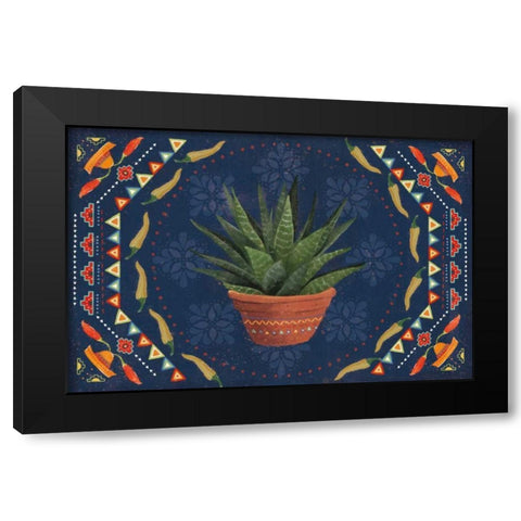 Tex Mex Fiesta II Dark Black Modern Wood Framed Art Print by Charron, Veronique