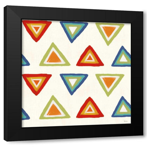 Tex Mex Fiesta Pattern IV Black Modern Wood Framed Art Print by Charron, Veronique