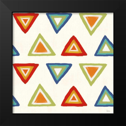 Tex Mex Fiesta Pattern IV Black Modern Wood Framed Art Print by Charron, Veronique
