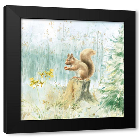 Meadows Edge VI Black Modern Wood Framed Art Print with Double Matting by Nai, Danhui