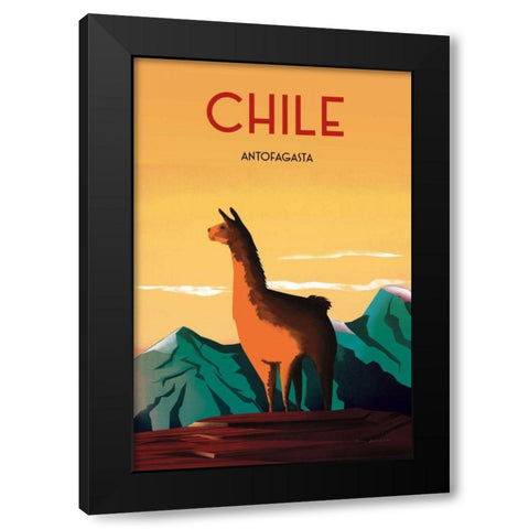 Chile Black Modern Wood Framed Art Print with Double Matting by Escalante, Omar