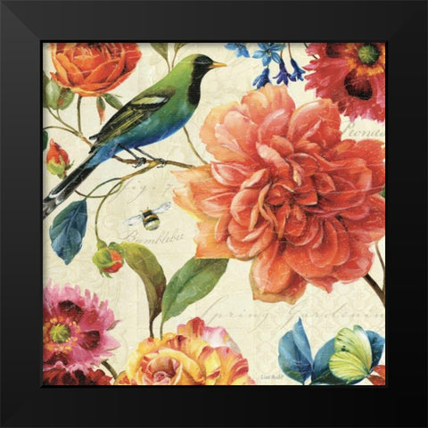 Rainbow Garden II - Cream Black Modern Wood Framed Art Print by Audit, Lisa