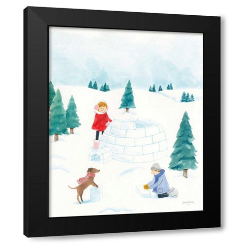 Winter Scene I Black Modern Wood Framed Art Print with Double Matting by Jackson, Jenaya