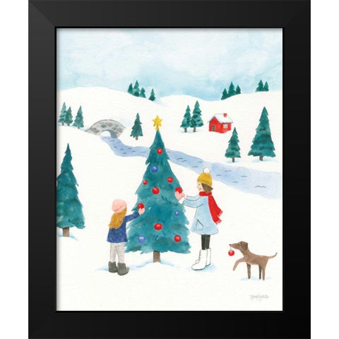 Winter Scene II Black Modern Wood Framed Art Print by Jackson, Jenaya