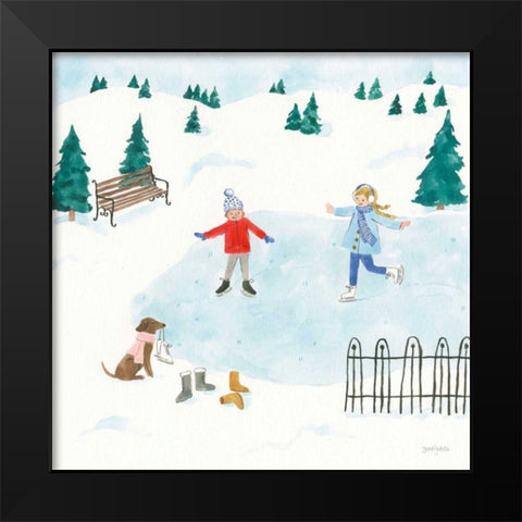 Winter Scene III Black Modern Wood Framed Art Print by Jackson, Jenaya