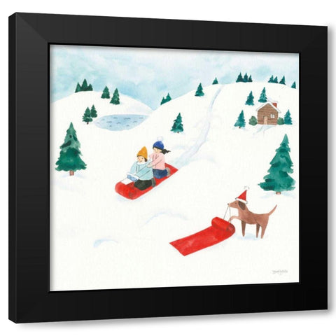 Winter Scene IV Black Modern Wood Framed Art Print with Double Matting by Jackson, Jenaya