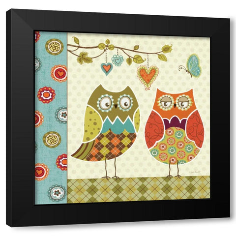 Owl Wonderful I Black Modern Wood Framed Art Print with Double Matting by Audit, Lisa