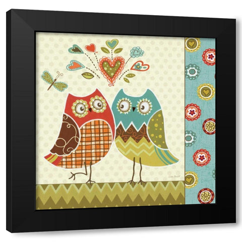 Owl Wonderful II Black Modern Wood Framed Art Print with Double Matting by Audit, Lisa