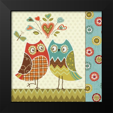 Owl Wonderful II Black Modern Wood Framed Art Print by Audit, Lisa