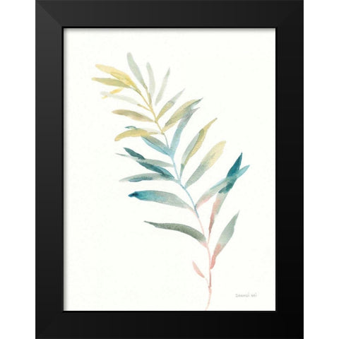 Greenery II Black Modern Wood Framed Art Print by Nai, Danhui