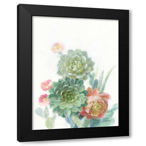 Pastel Desert I Black Modern Wood Framed Art Print with Double Matting by Nai, Danhui