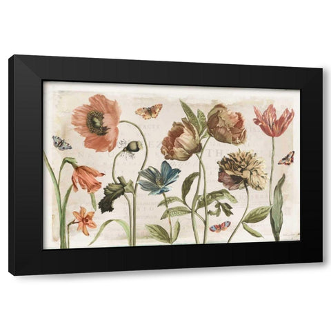 Antiquarian Blooms I Black Modern Wood Framed Art Print with Double Matting by Pertiet, Katie