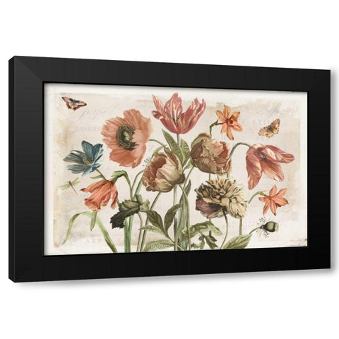 Antiquarian Blooms II Black Modern Wood Framed Art Print by Pertiet, Katie